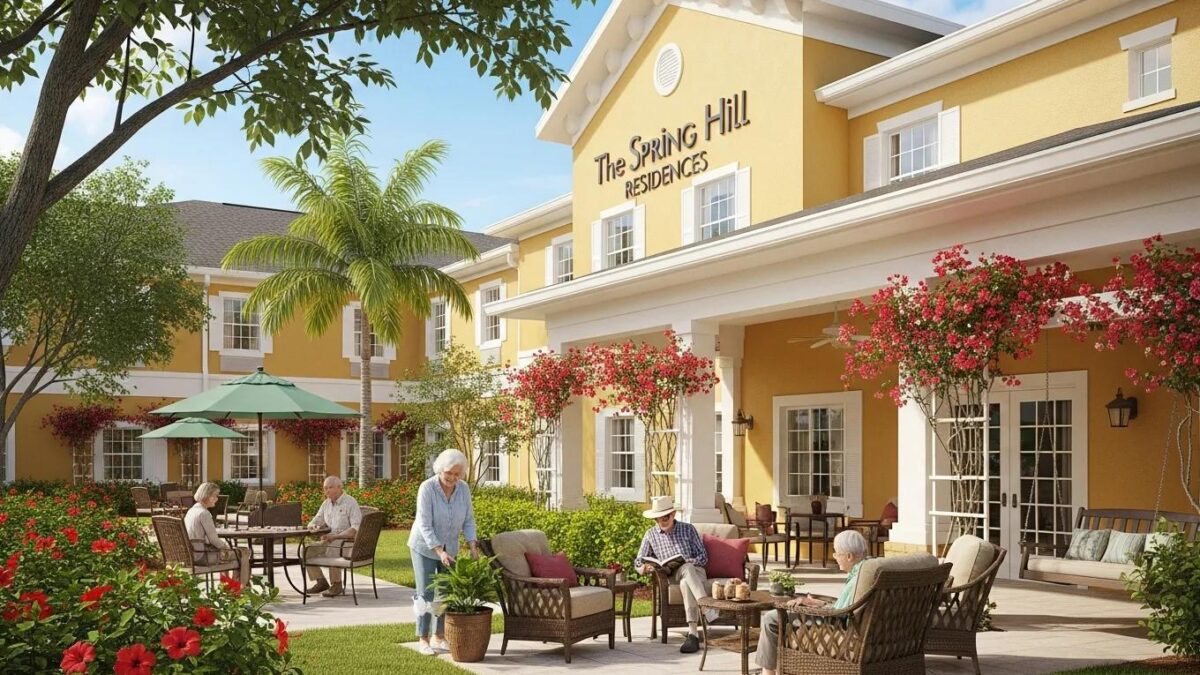Assisted living facility in Spring Hill, Florida, showcasing a welcoming environment for seniors