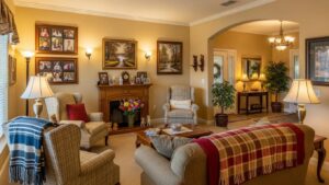 Cozy assisted living home in Spring Hill, FL, highlighting a warm and inviting living space