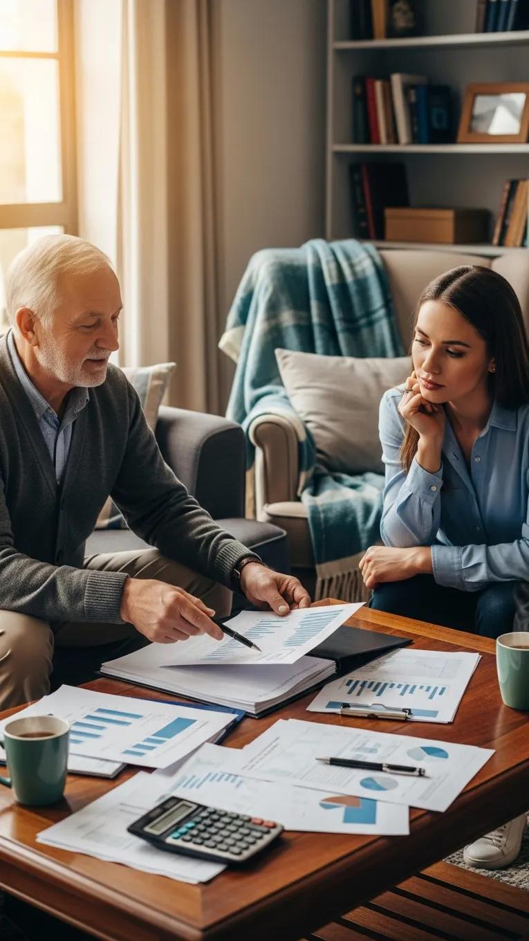 Family discussing assisted living tax deductions in a cozy living room
