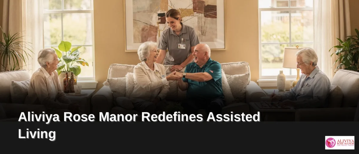 Warm exterior of Aliviya Rose Manor showcasing inviting entrance and engaging community atmosphere